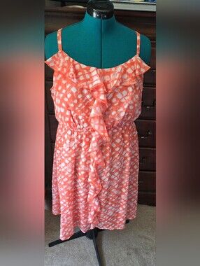 Lane Bryant Ruffle Strappy Print Dress
